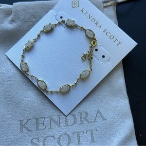 Kendra Scott Gold Bracelet with White Accents